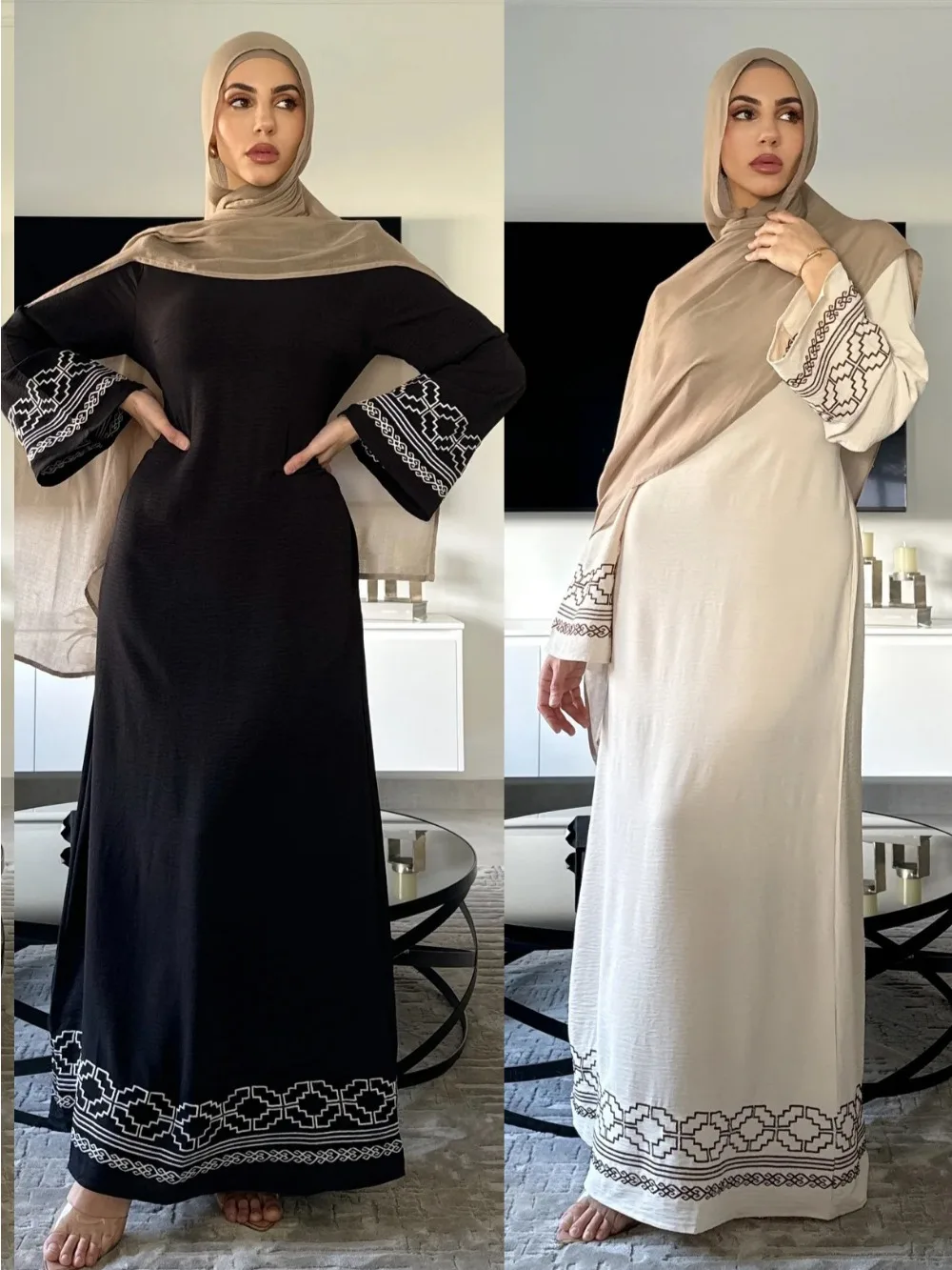 Embroidery Arabic - Мусульманское платье Ид с вышивкой для