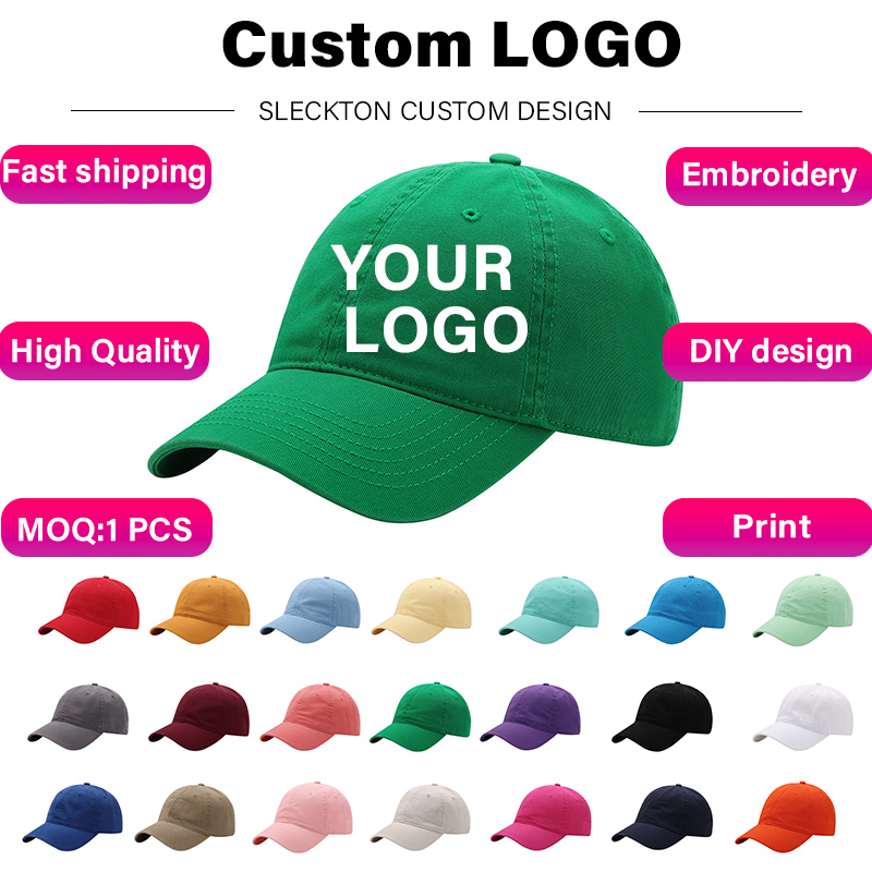 Embroidery Design Logo - SLECKTON бейсболка на заказ, модные солнцезащитные