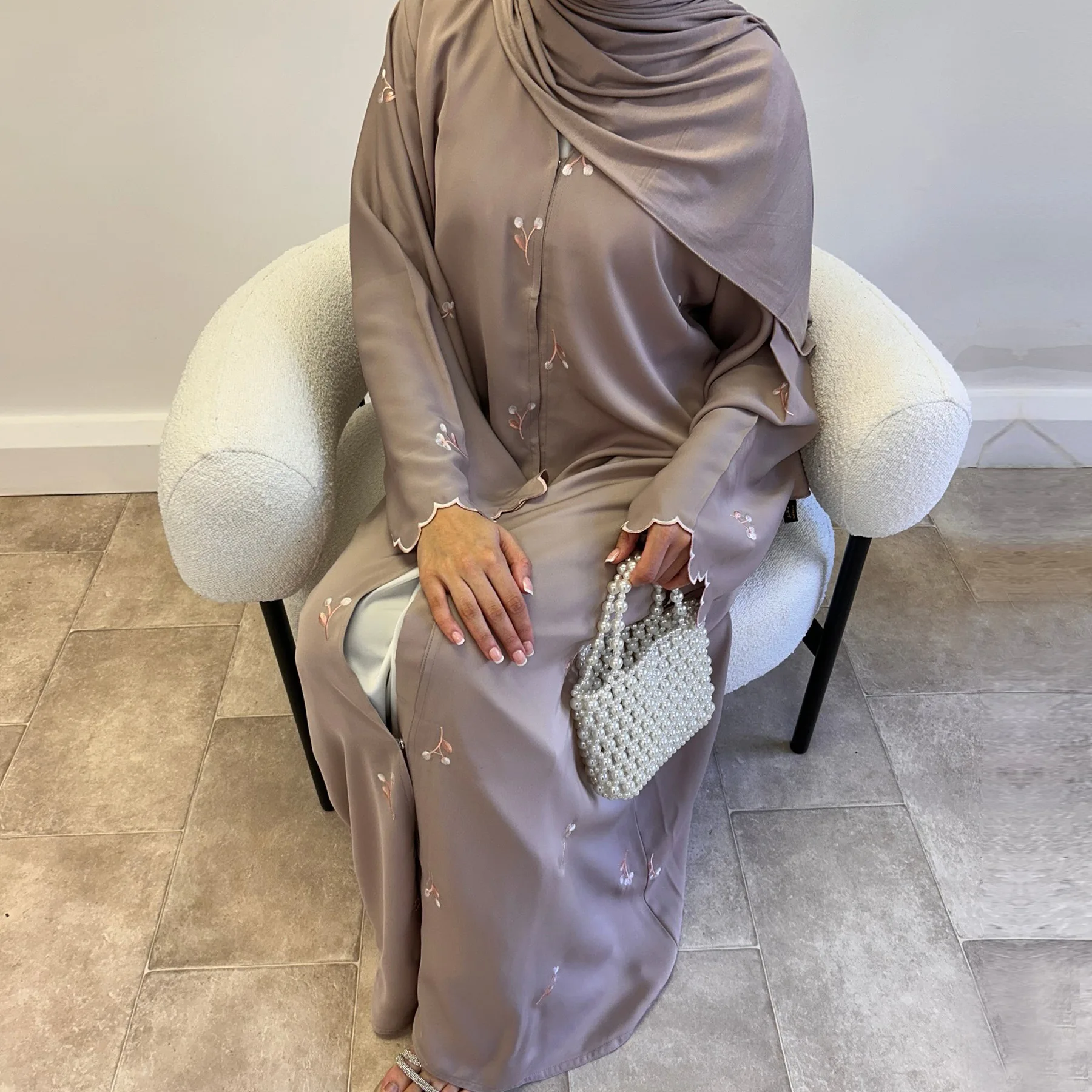 Embroidery Kaftan - Женское мусульманское платье-абайя с вышивкой для