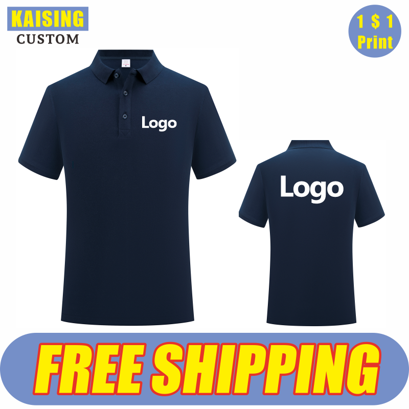 Embroidery Design Logo - KAISING Высококачественная рубашка-поло из чистого хлопка