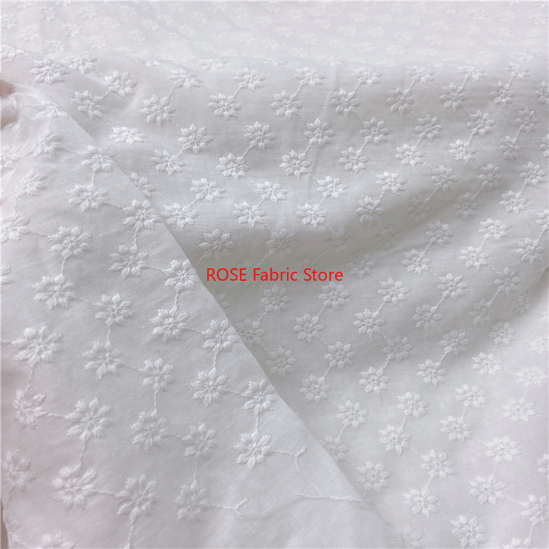 Embroidery Eyelet - Хлопковая ткань с петельками для вышивки,