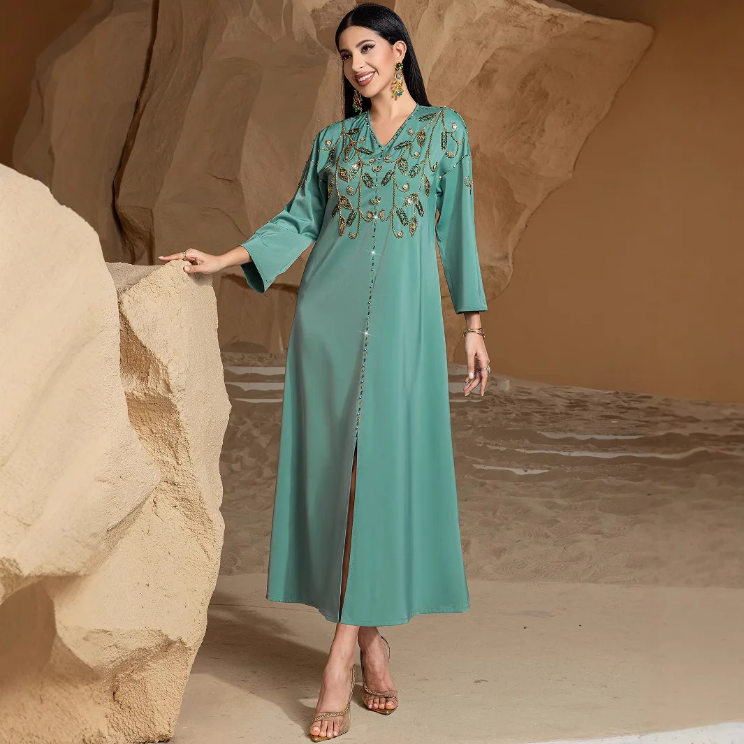 Embroidery Arabic - Дубайские абайи для женщин: праздничное платье,