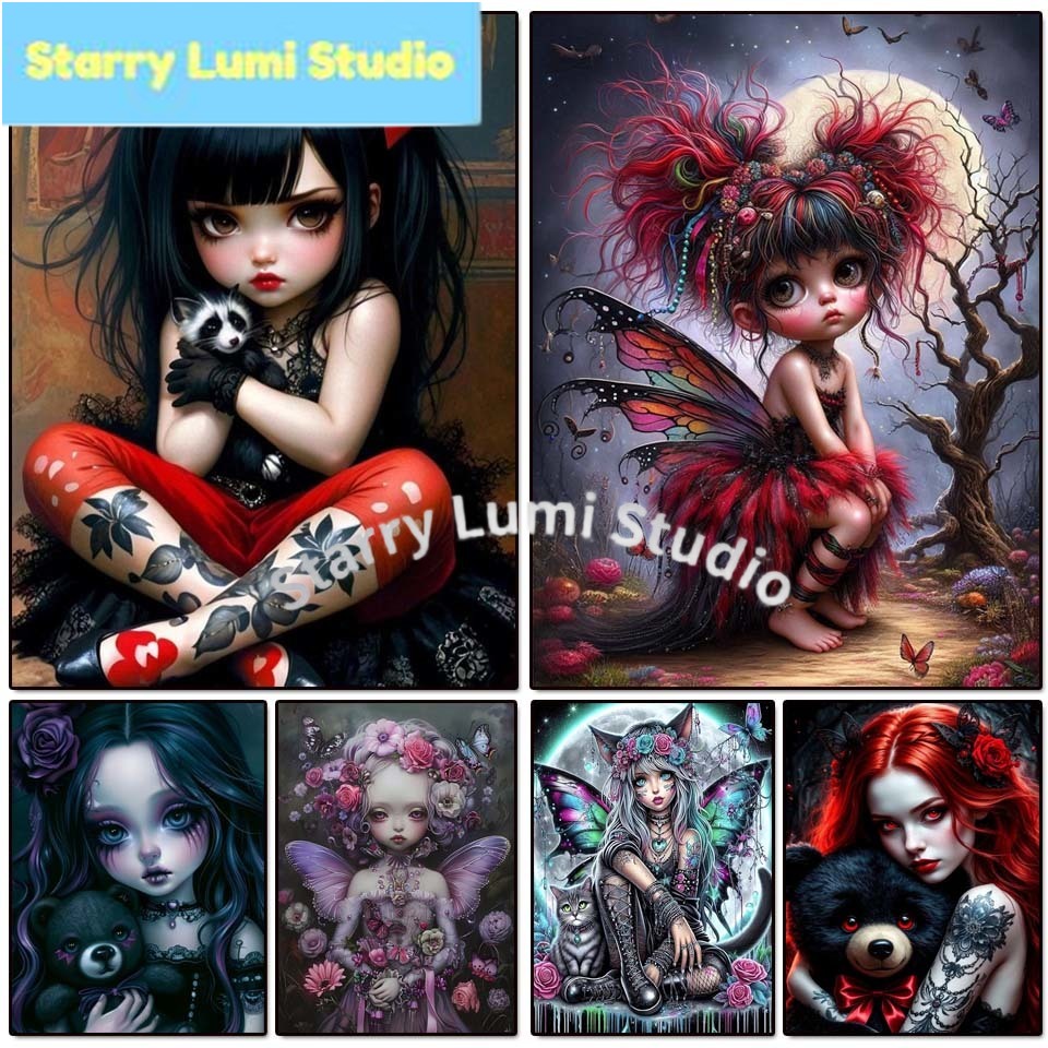 Embroidery Gothic - Набор для алмазной вышивки 5D: Готическая
