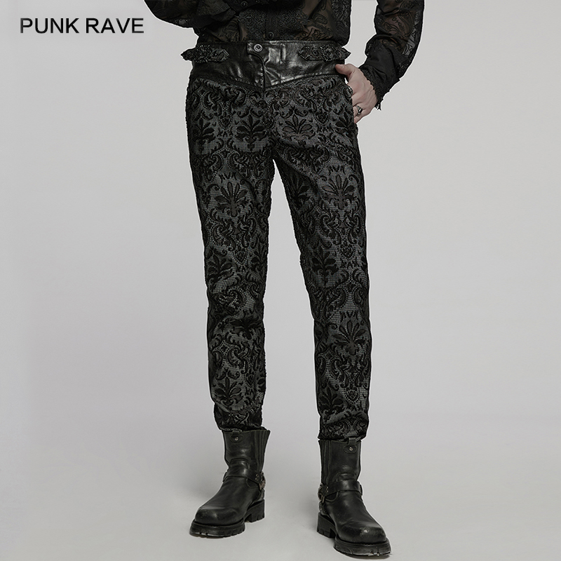 Embroidery Gothic - Мужской готический дворец в стиле панк-рейв,