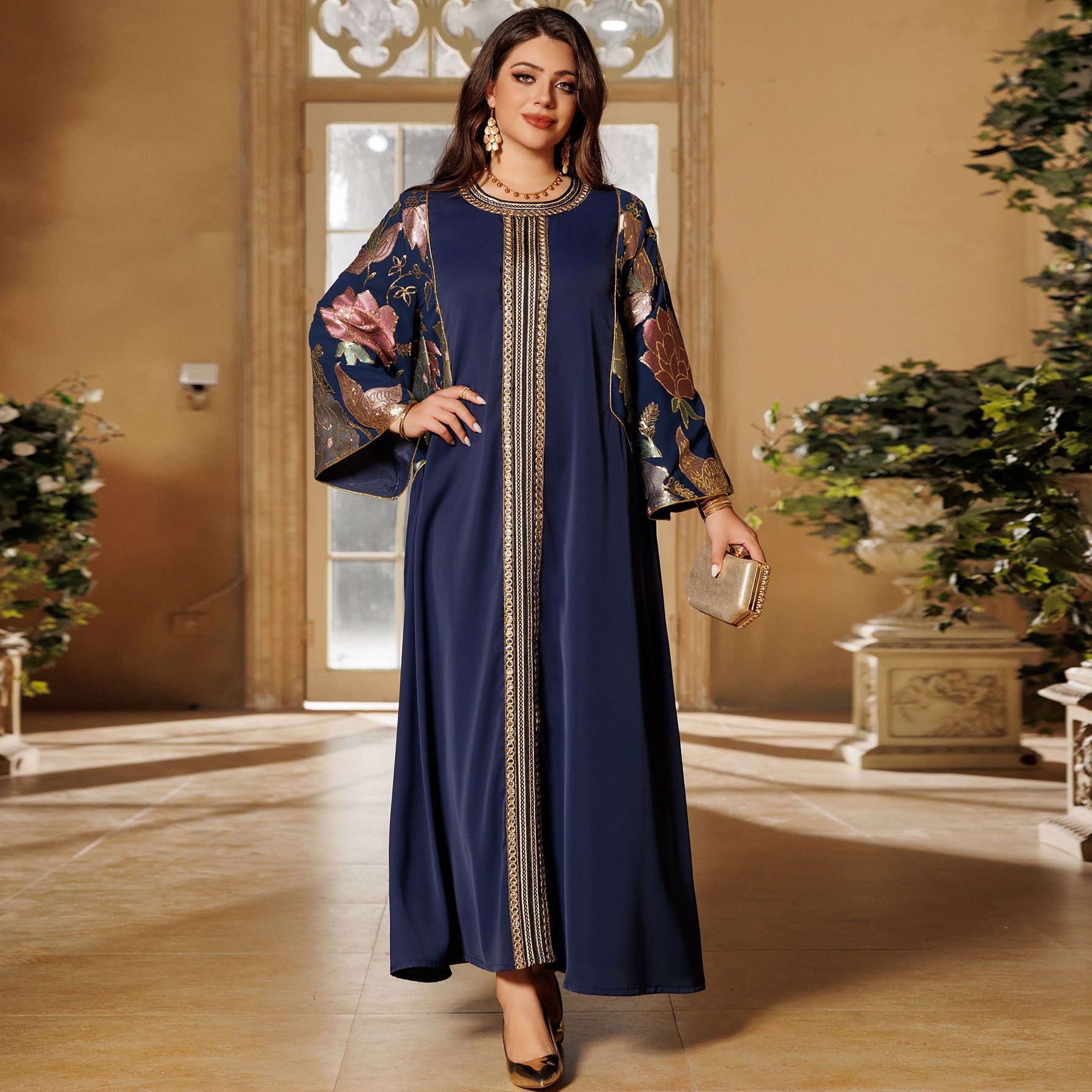 Мусульманское вечернее платье  – обзор и цена Embroidery Kaftan