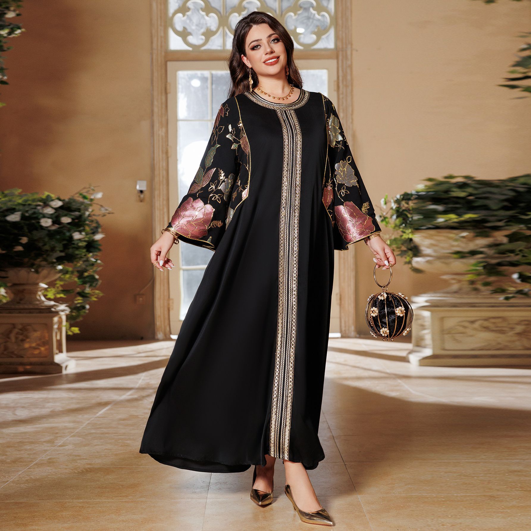 Мусульманское вечернее платье  – обзор и цена Embroidery Kaftan