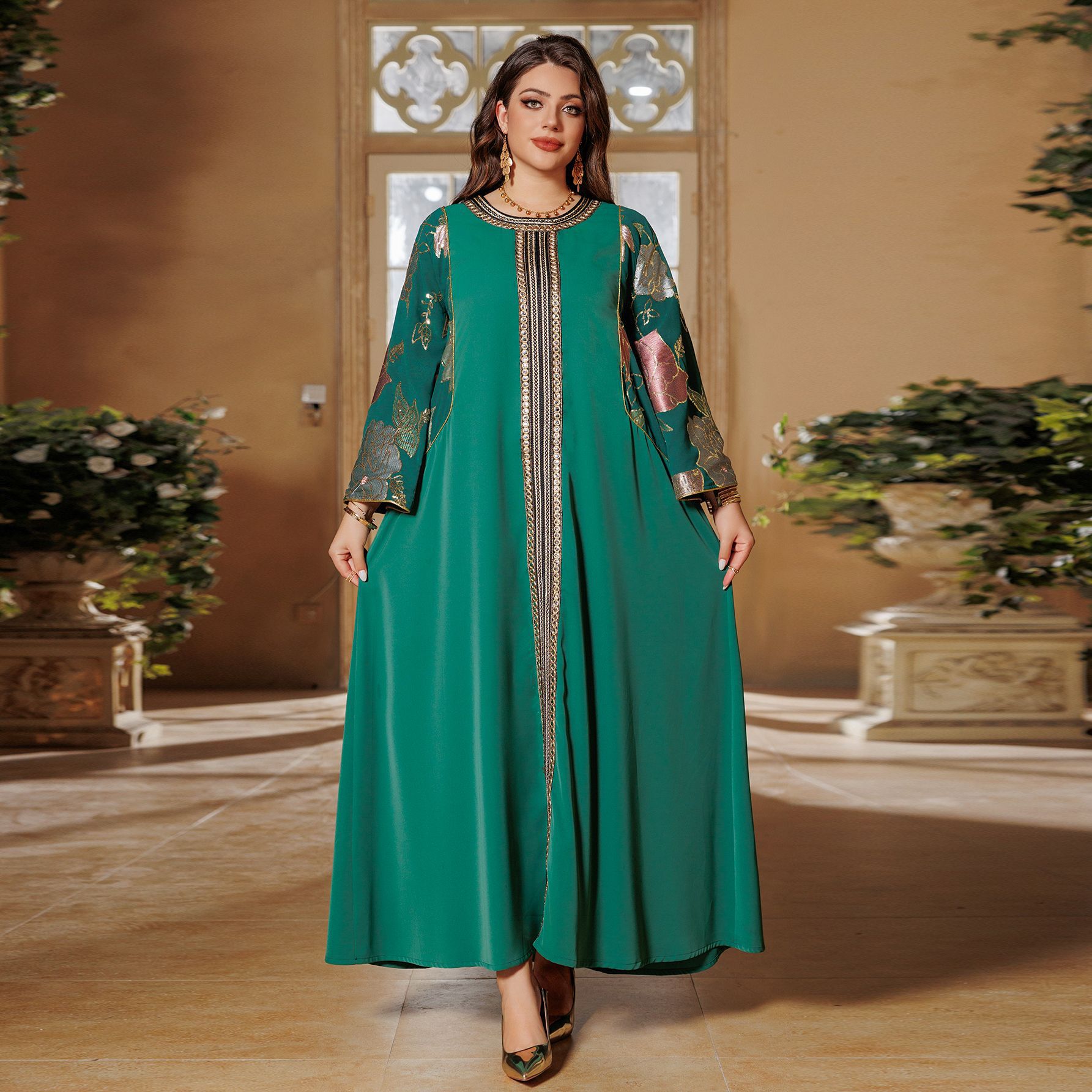 Мусульманское вечернее платье  – обзор и цена Embroidery Kaftan