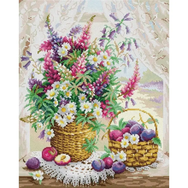 Цветочная корзина на подоконни – обзор и цена Embroidery X Pattern