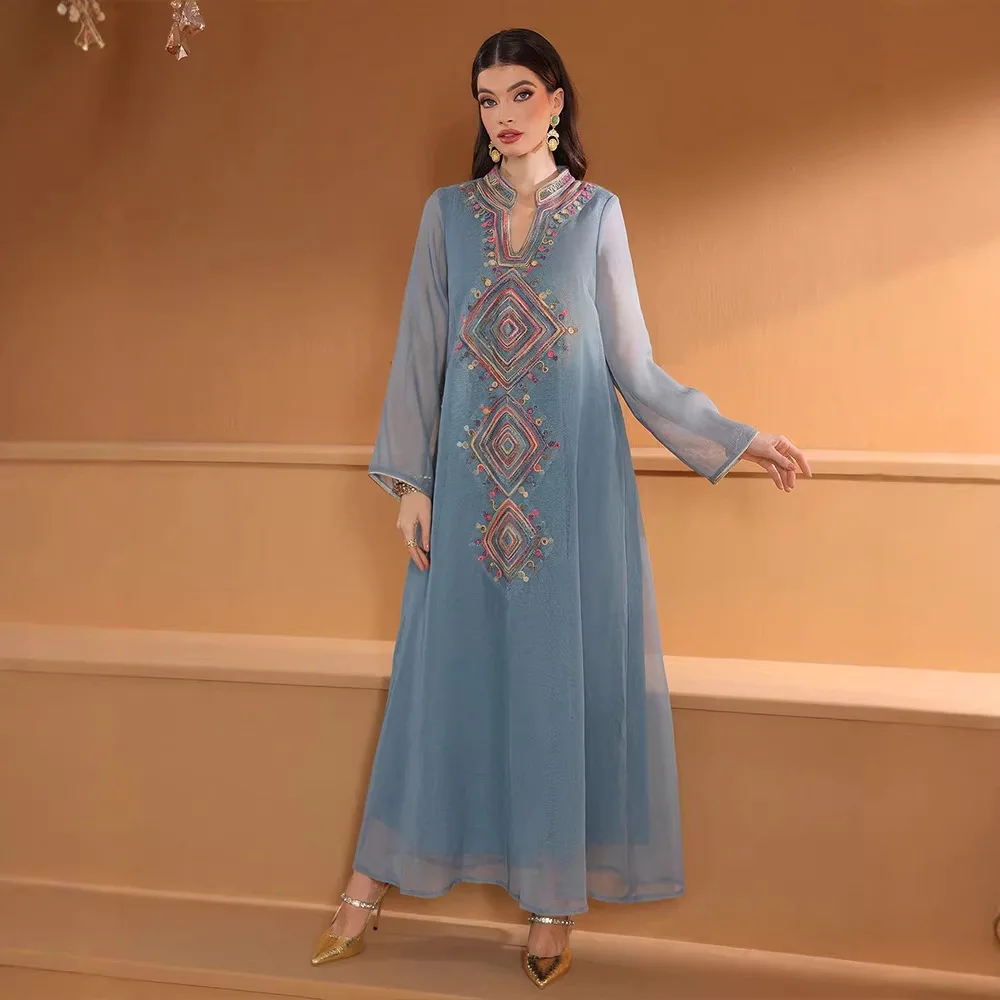 Платье с вышивкой для мусульма – обзор и цена Embroidery Arabic