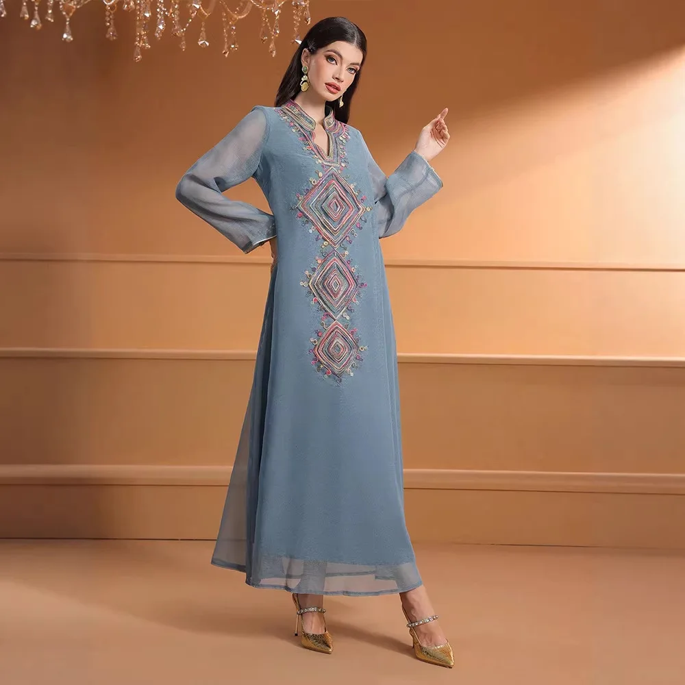 Платье с вышивкой для мусульма – обзор и цена Embroidery Arabic