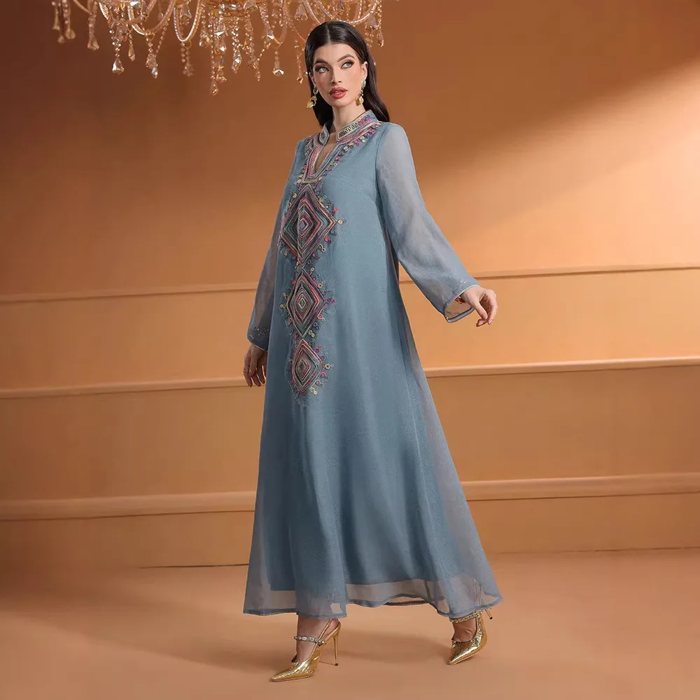 Платье с вышивкой для мусульма – обзор и цена Embroidery Arabic