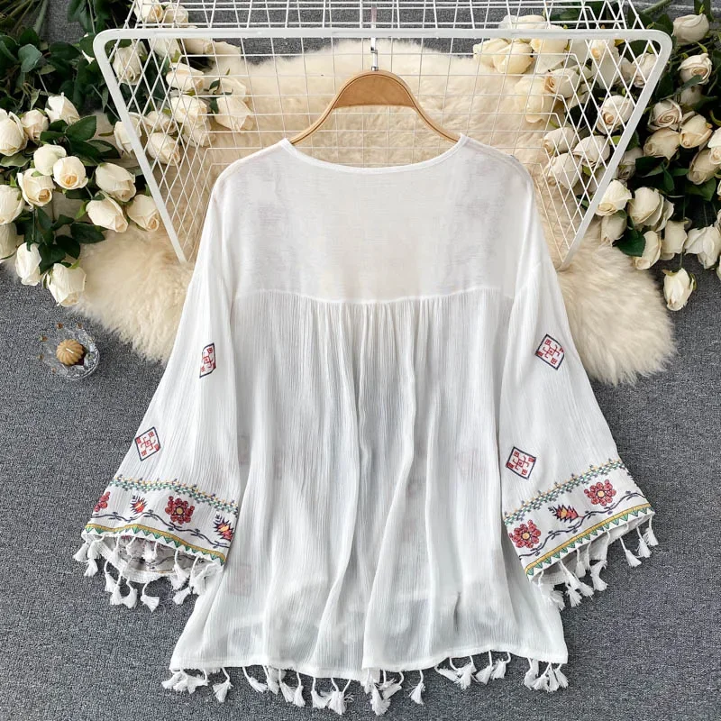 Летняя женская рубашка в богем – обзор и цена Embroidery On Shirt