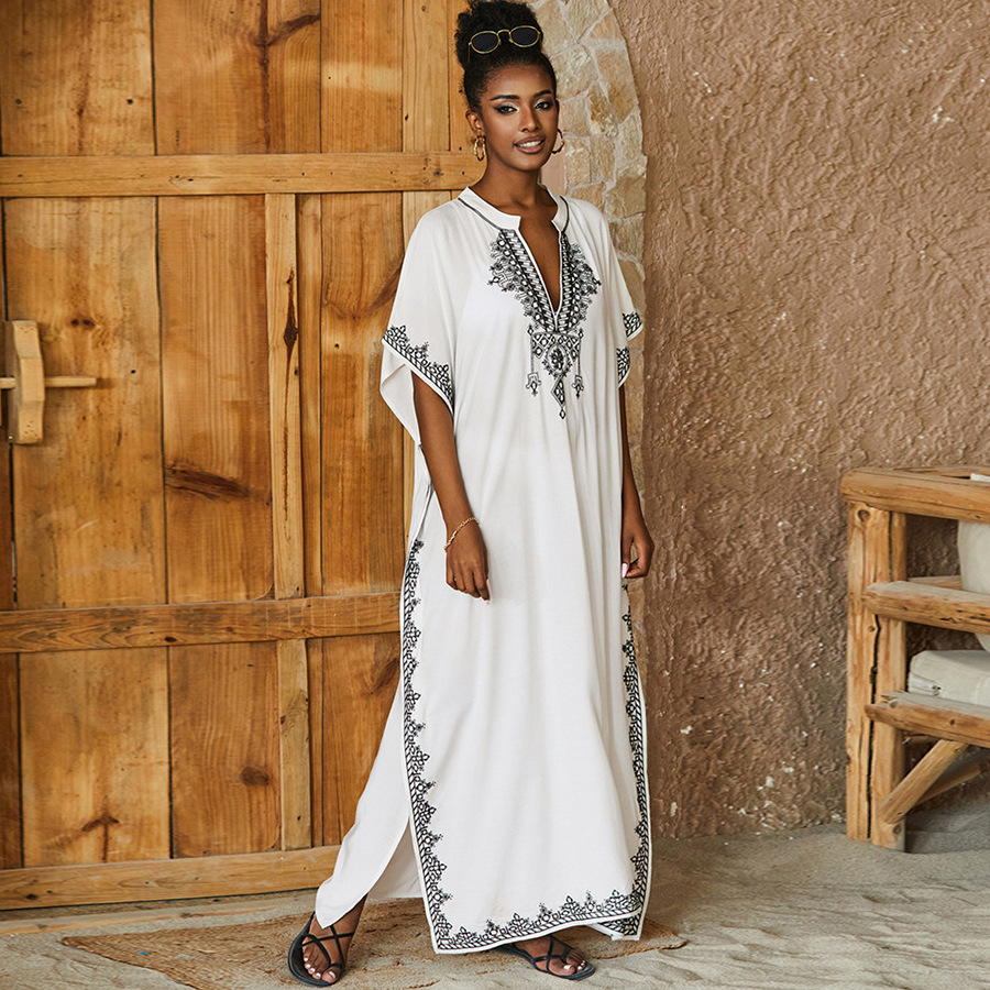 Платья-кафтан, купальный костю – обзор и цена Embroidery Kaftan