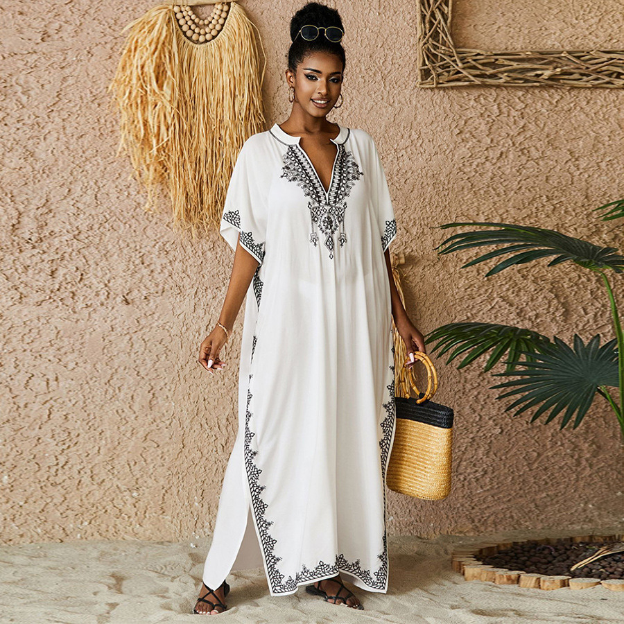 Платья-кафтан, купальный костю – обзор и цена Embroidery Kaftan