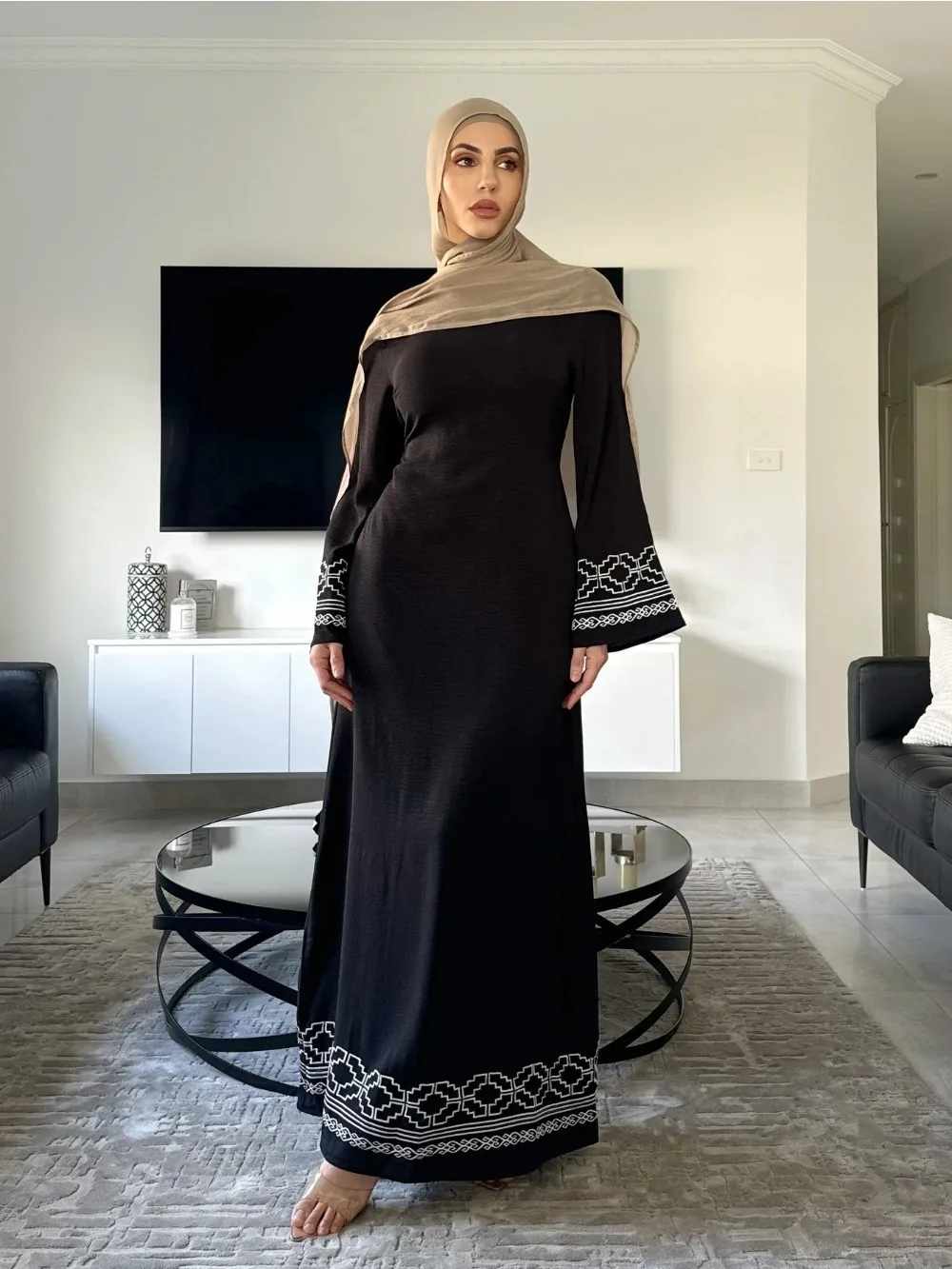 Мусульманское платье Ид с выши – обзор и цена Embroidery Arabic