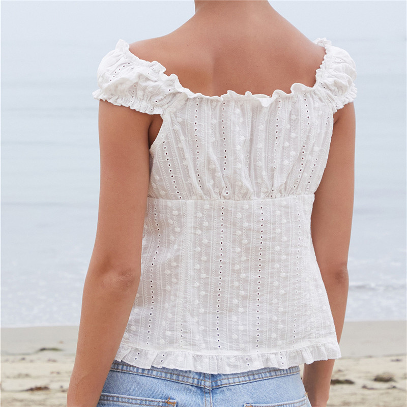 Женская блузка с открытыми пле – обзор и цена Embroidery Eyelet