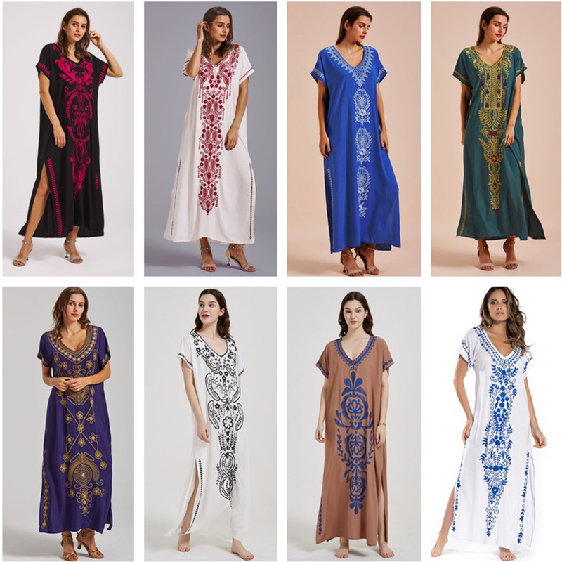 Накидка на купальник с вышивко – обзор и цена Embroidery Kaftan