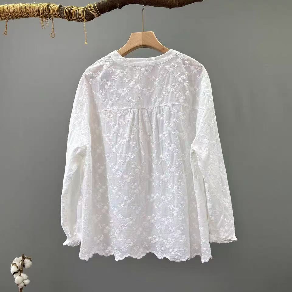 Женская блузка с кружевной выш – обзор и цена Embroidery Eyelet