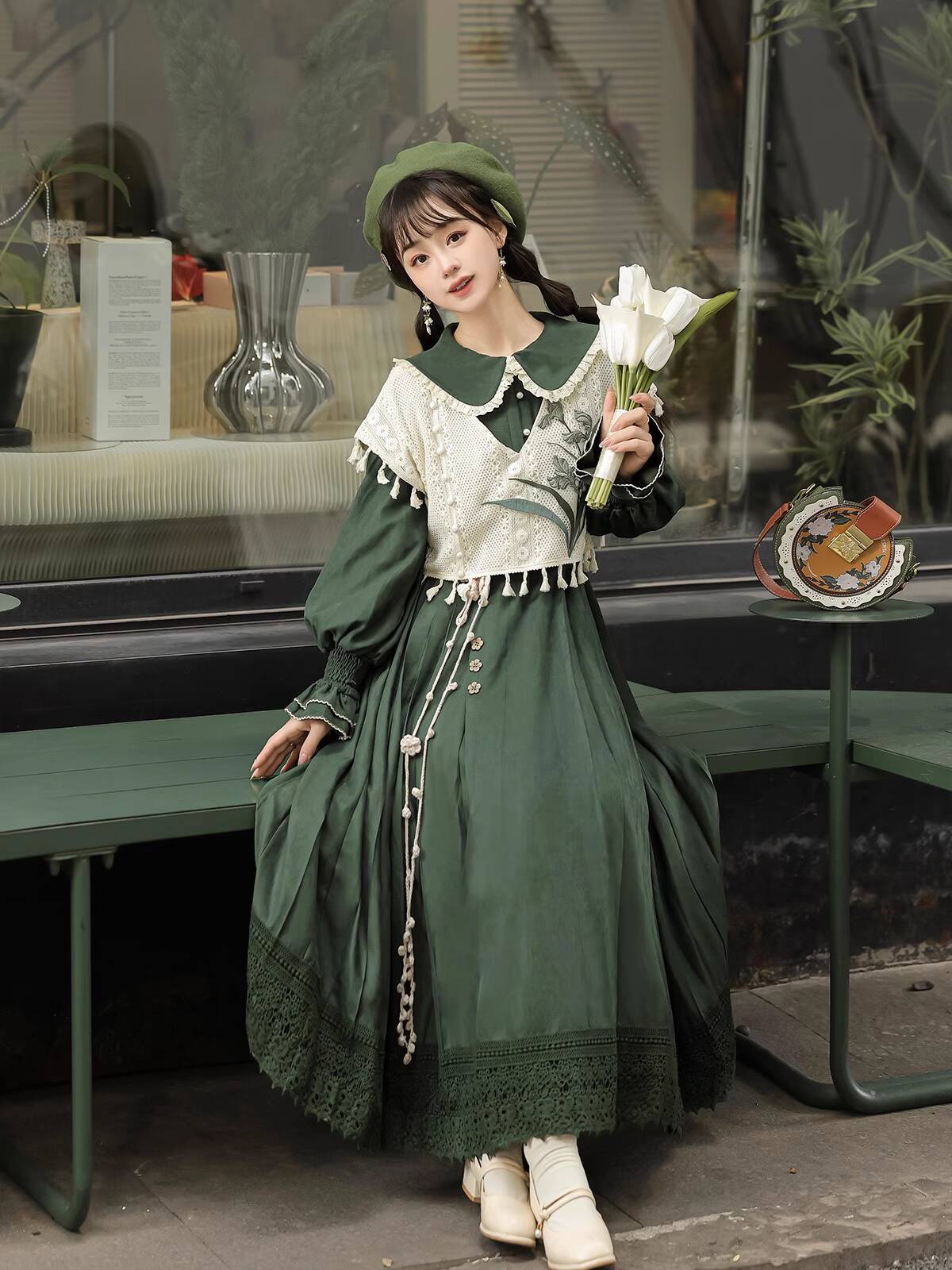 Новый винтажный зеленый компле – обзор и цена Embroidery Style