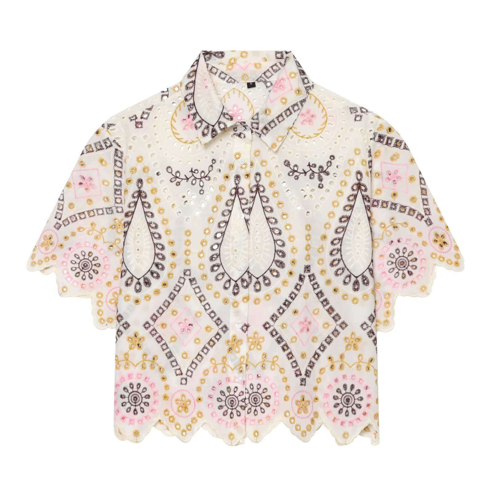 Женская модная блузка PRINTKAO – обзор и цена Embroidery Eyelet
