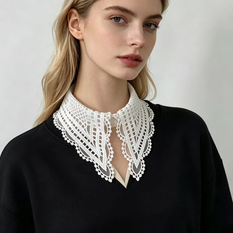 Женский белый съемный воротник – обзор и цена Embroidery A