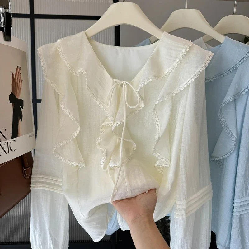 Французская блузка с V-образны – обзор и цена Embroidery A